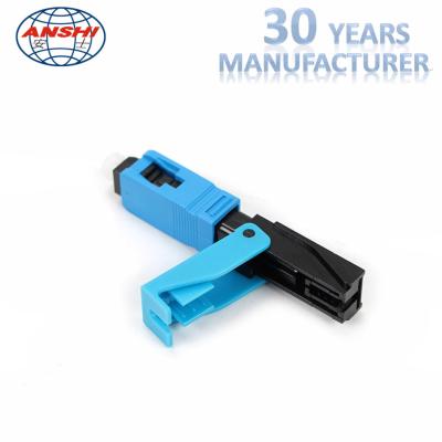 China SC / UPC Fiber Optic Fast Connector Field Assemble FTTH Quick Connector fiber cable fast connector Singlemode for sale