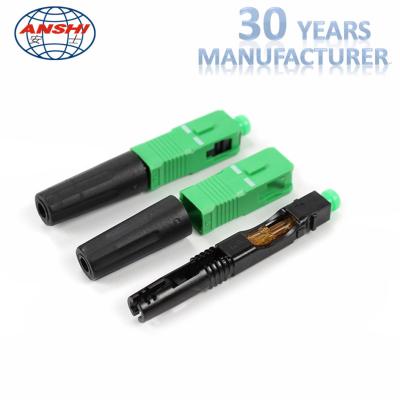 China FTTH SC APC UPC optic fiber fast connector single mode Quick Connector for fiber optic equipment for sale