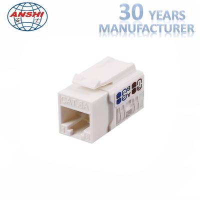 China CAT6 CAT6A 90 Degree UTP RJ45 Keystone Jack For Network for sale