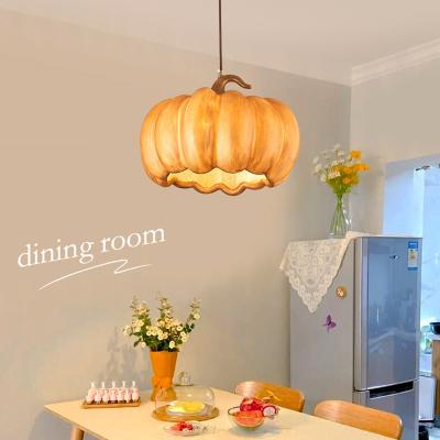 China Designer Restaurant Island LED Chandelier Retro Resin Pumpkin Lamp Bedroom Wabi Sabi Pendant Lamps(WH-VP-165) for sale