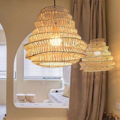 China Southeast Asia Creative Rattan Chandelier Handicraft Lamp Design Natural island pendant light(WH-WP-84) for sale