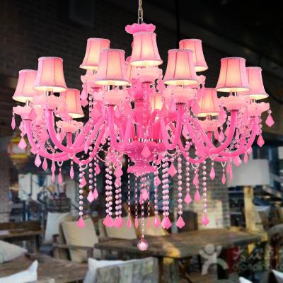 China Pink Crystal Chandelier Low Price For Bar Foyer Living room Decor ( WH-CY-22) for sale