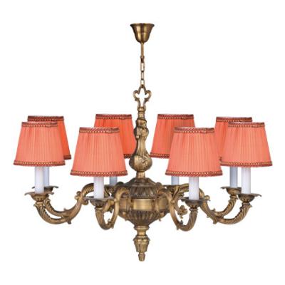 China Italian brass chandeliers 8/12 Lights with Lampshade for indoor home lighting (WH-PC-25) for sale