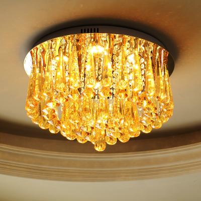 China Gold Crystal flush mount ceiling Lights For Indoor Home Project Lighting (WH-CA-17） for sale