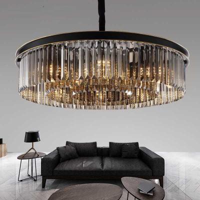 China Semi flush Crystal ceiling Pendant Light Fixtures Amber Color For Home Decoration (WH-CA-21) for sale
