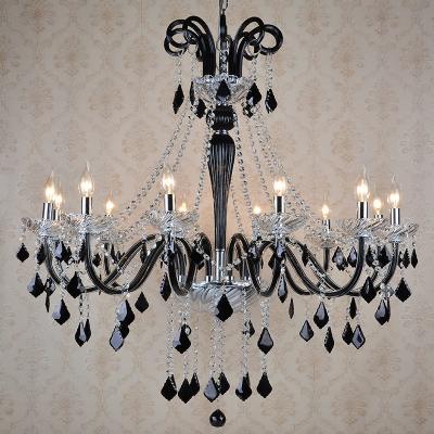 China Black huge crystal chandelier for Kitchen Dining room Lighting Fixtures (WH-CY-153) for sale
