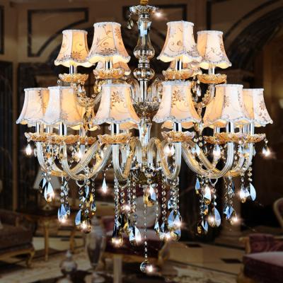 China Designer crystal chandelier lighting with Flower Lampshade for Living room Lighting (WH-CY-156) for sale