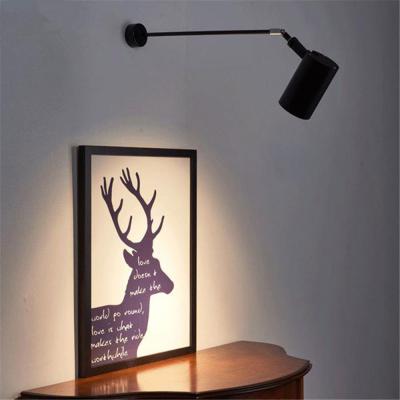 China Industrial Black White art wall spotlights long pole picture led light (WH-RC-02） for sale