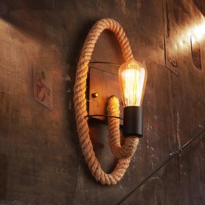 China loft wall light Edison Bulb Aisle Stairs Bar Coffee Shop vintage hemp rope Wall lamp （WH-VR-12） for sale