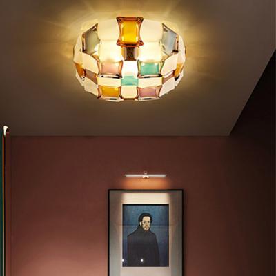 China Italy Design Colorful Pvc Lattice Led Ceiling Light Creative Living Room Mida Wall/Ceiling Light(WH-OR-218) for sale