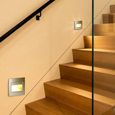 China Square LED Night Light 1.5w Recessed in Pathway Wall Footlight led Staircase Light(WH-RC-26) for sale