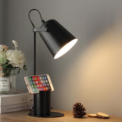 China Creative Nordic Iron Art Table Lamp LED Fashion Reading Dimming Desk Lamp with Plug(WH-MTB-55) for sale