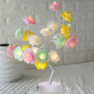 China LED Table Lamp Rose Flower Tree USB Night Lights Home Decoration tree light table lamp(WH-MTB-81) for sale