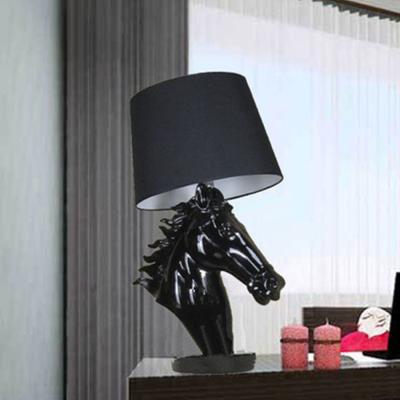 China Nordic luxury resin desk lamp post-modern hotel decoration horse table lamp(WH-MTB-89) for sale