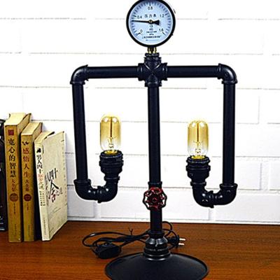 China Industrial loft table light iron water pipe table lamp robot decoration steam edison table lamp(WH-VTB-30) for sale