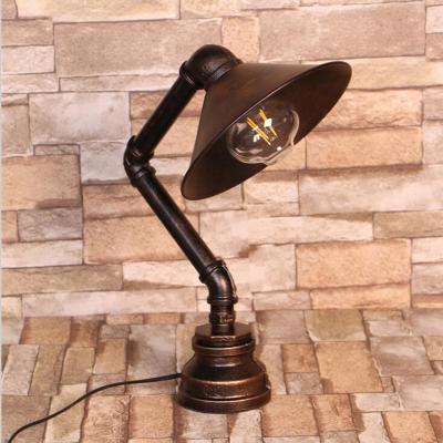 China Industrial steam punk study light 110V 220V switching e27 table light water pipe iron desk table Lamp(WH-VTB-28) for sale