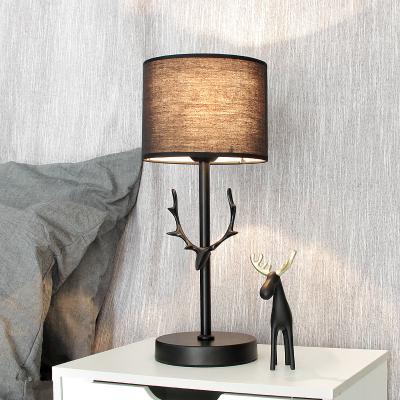 China LED Antler Table Lamp Nordic Dimmable Desk Lamp Bedroom Bedside Hotel Black Study Lamp(WH-VTB-27) for sale