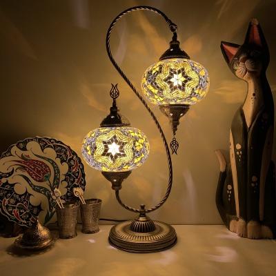 China Retro Decor Turkish Lamp Colorful Cup Battery Powered Stained Glass mediterranean lamp(WH-VTB-22) for sale