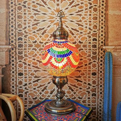 China Mosaic Table Lamp Mediterranean Turkish Style Bedroom Study bulb table lamp(WH-VTB-17) for sale