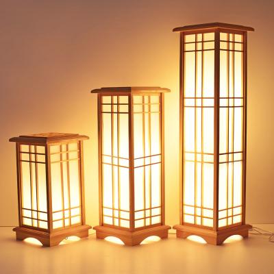 China Modern wood Floor Lamp Washitsu Tatami Decor Window Pane Lamp Restaurant Living Room japanese lamp（WH-WFL-01) for sale