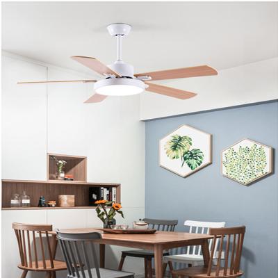 China 52 Inch Ceiling Fans 5 Blades Inverter wooden retro remote control creative wood ceiling fan Light(WH-CLL-20) for sale