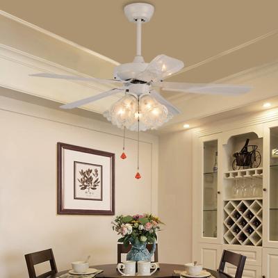 China Nordic ceiling fan 5 leaves light living room dining room modern minimalist remote control ceiling fan Lamp(WH-CLL-24) for sale