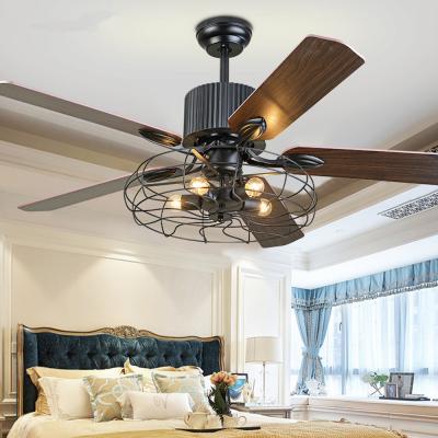 China 52 inch retro fan lamp Invisible leaves remote control ceiling fan with light(WH-CLL-30) for sale