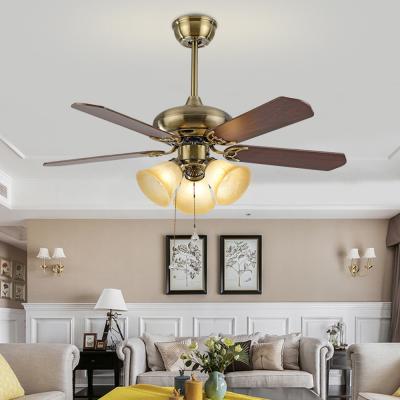 China Ceiling Fan Lights Remote Control Glass Lampshade Modern Dinning Room Bedroom modern ceiling fan Light(WH-CLL-23) for sale