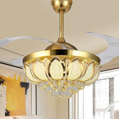 China Ceiling fans Nordic Modern crystal light christmas decorations for home living room hotel  Ceiling Fan lamp(WH-VLL-10) for sale