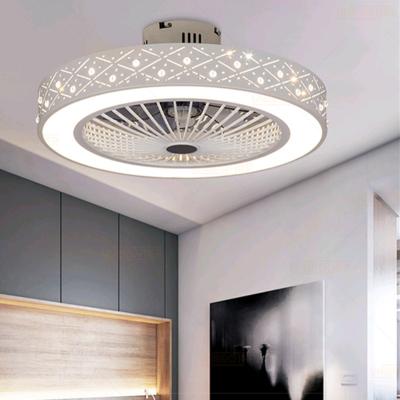 China 220V 55cm Smart Ceiling Fan Light with APP and Controller Control Fashion Round smart ceiling fan Light(WH-VLL-13) for sale