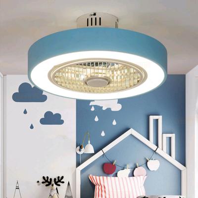 China Macaron Fan ceiling with remote control dimming 19 inch  fan lamp for girl bedroom modern ceiling fan light(WH-VLL-14) for sale