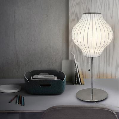 China Nordic Modern Floor Lamp Silk Fabric Lampshade Aesthetic Floor lights Nelson Cigar Lotus Floor Lamp(WH-MFL-136) for sale