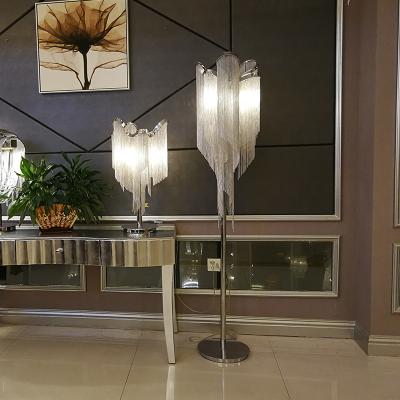 China Modern Floor Lamp For Living Room Bedroom Tassel Aluminum Stream Floor Lamp(WH-MFL-157) for sale