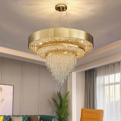 China Modern led chandelier living room decoration home decor lights round large dining light(WH-CY-244) for sale