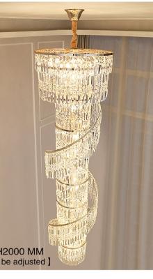 China New Design Living Room Crystal Lights Villa Lobby modern staircase chandelier(WH-NC-86) for sale