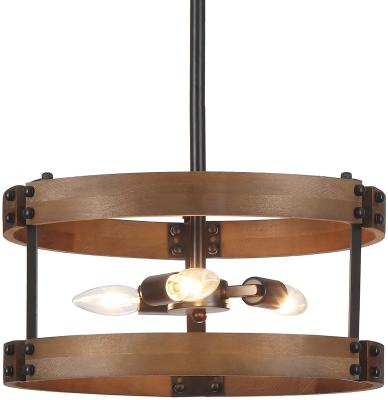 China Rustic Farmhouse Ceiling Light 3-Light Semi Mount Chandelier(WH-CI-133) for sale