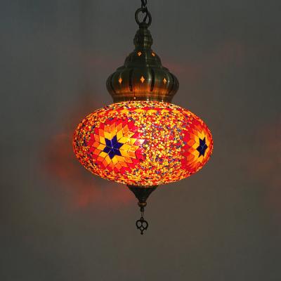 China Turkish Lamp Colorful Glass Pendent Light E14 Warm White Bedroom Bar Corridor Balcony Light(WH-DC-17) for sale