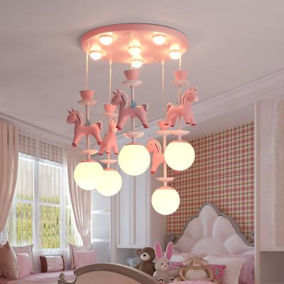 China Children bedroom chandeliers modern ins merry-go-round boy girl room chandelier(WH-MA-136) for sale