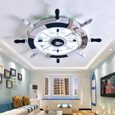 China Mediterranean sea rudder Kids room nursery lamp home bedroom decor smart round ceiling light(WH-MA-171) for sale