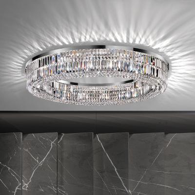 China Modern Living Room Foyer Sitting room Chandeliers Round Chrome Sliver Ceiling lights(WH-CA-57) for sale