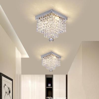 China Crystal Led Ceiling Square Lamp for Corridor Ladder Entrance Chandelier(WH-CA-93) for sale