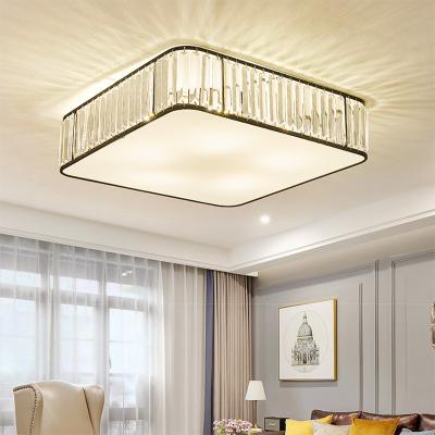 China LED Ceiling Lights With Crystal Lampshade For Bedroom Metal Square Ceiling Lamp(WH-CA-99) for sale