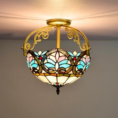China European retro Mediterranean Style Heart Chandelier colored glass ceiling lights(WH-TA-32) for sale