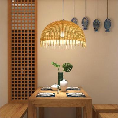 China Wicker Rattan Shade Pendant Ligth Fixture Wire Asian Nordic Creative Hanging Ceiling Lamp Droplight(WH-WP-34) for sale