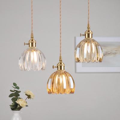 China Modern Glass Pendant Light Clear Flower Pendant Lamp living dinning room hanging lamp(WH-GP-99) for sale
