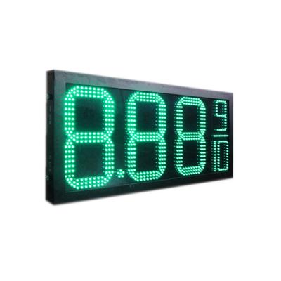 China OUTDOOR GREEN LED SIGNS PRICES WITH 12 INCH DIGITS FOR DOUBLE SIDES for sale