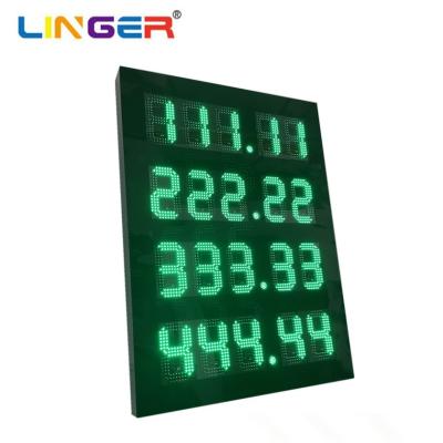 China Double Sides Gas Price Led Display 888.88 X 4 Lines for sale