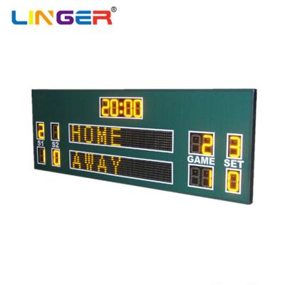 Chine Iron Cabinet British Led Tennis Scoreboard With Player Name In Amber Color à vendre