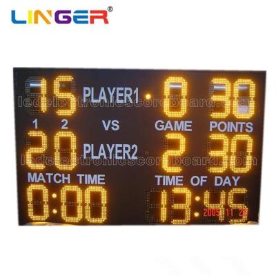 China Fr4 Pcb Wireless Digital Tennis Scoreboard With 6mm Front Acrylic Board à venda