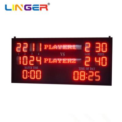 China 630nm Red Light Emitting Diode Led Tennis Scoreboard With Name Letters zu verkaufen